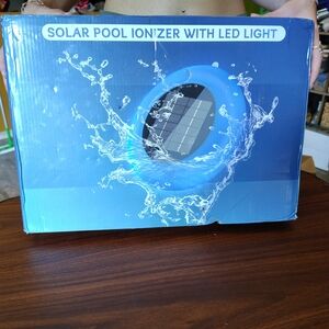 Solar Pool Ionizer with LED Light - Blue